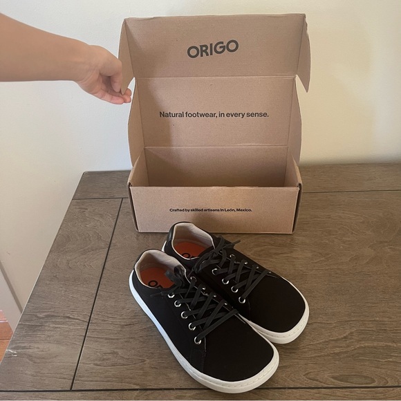 Origo Women’s Black Everyday Sneakers 7.5 Cotton Canvas NWT - Picture 6 of 14
